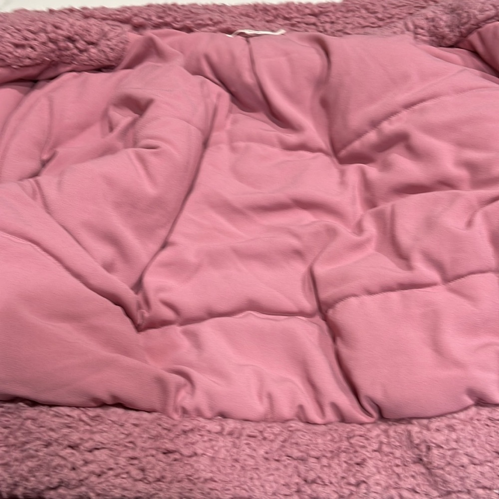 Tularosa Oversized Teddy Bomber Jacket‎ Quilted lining SZ S Pink - Picture 8 of 10